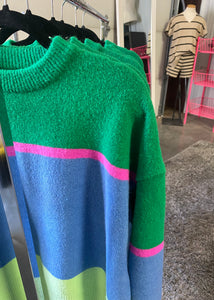 Multicolor Blocked Sweater